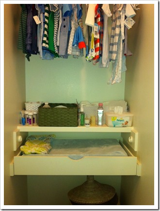 pull out diaper changing station